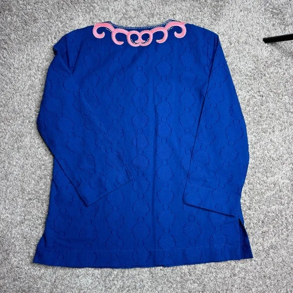 🤩 LILLY PULITZER Tunic. Size S, Bright Navy with Orange trim detail. - Picture 4 of 4